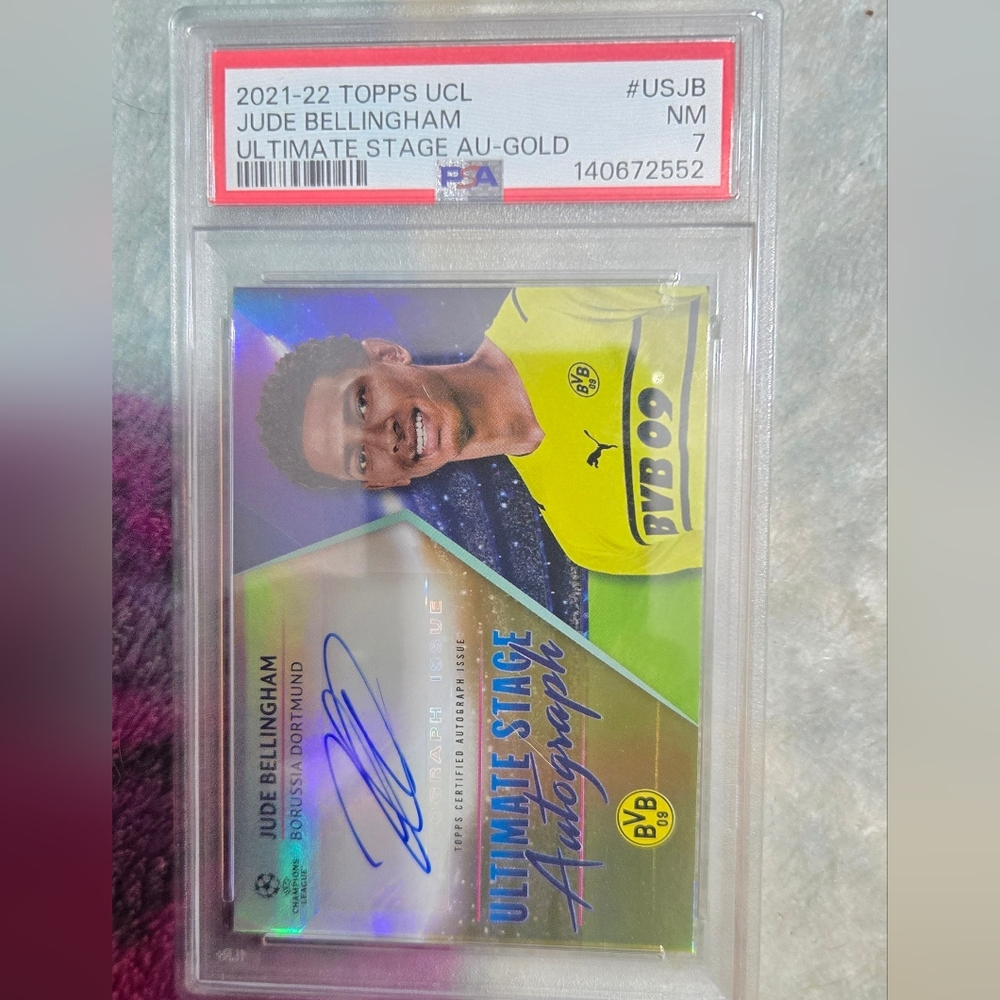 Topps UCL Ultimate Stage Autograph Card Jude Bellinham Gold 46/50